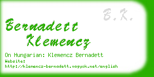 bernadett klemencz business card